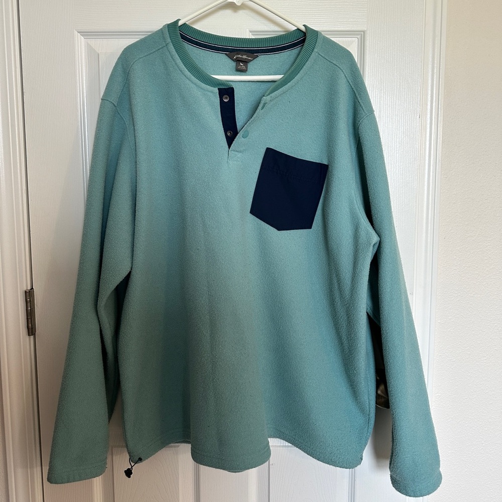 Eddie Bauer Teal Terry Crewneck
